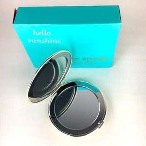 Kate Spade  Compact Mirror 2.75” Silver New in box